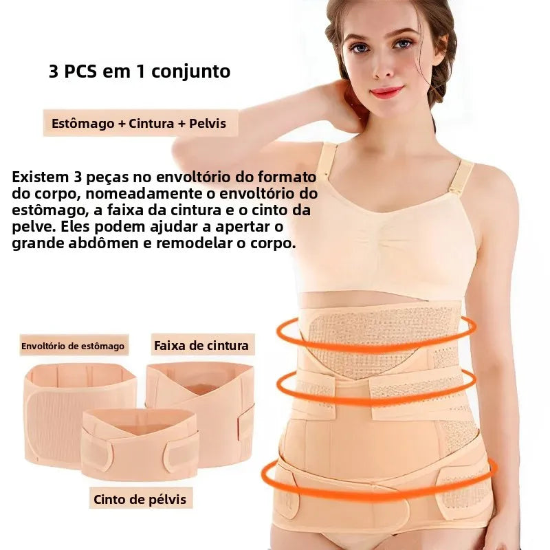Faja Postparto 3 en 1: Recuperación Total, Soporte y Silueta Definida