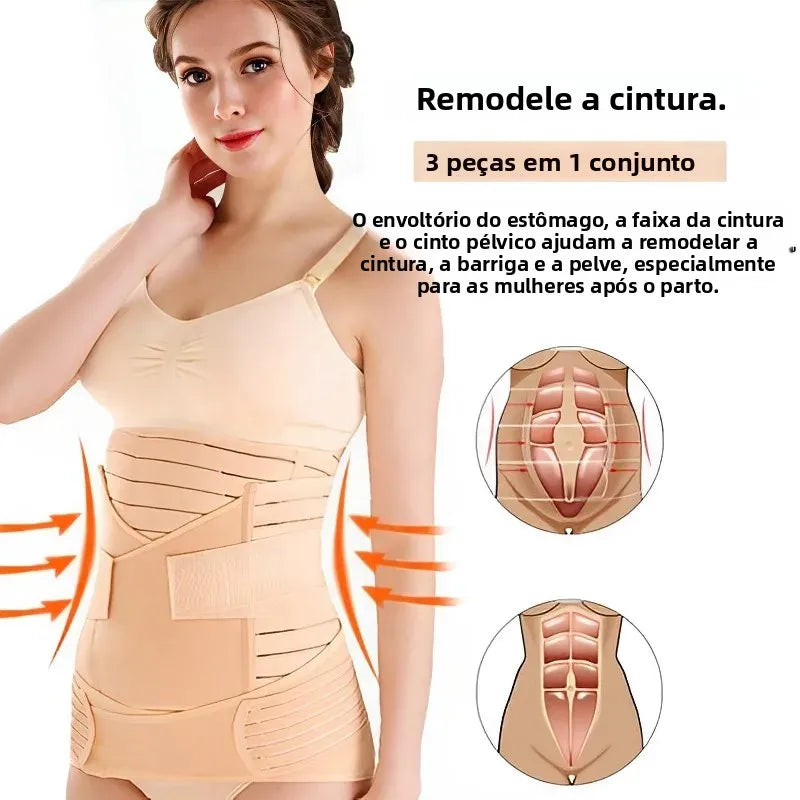Faja Postparto 3 en 1: Recuperación Total, Soporte y Silueta Definida