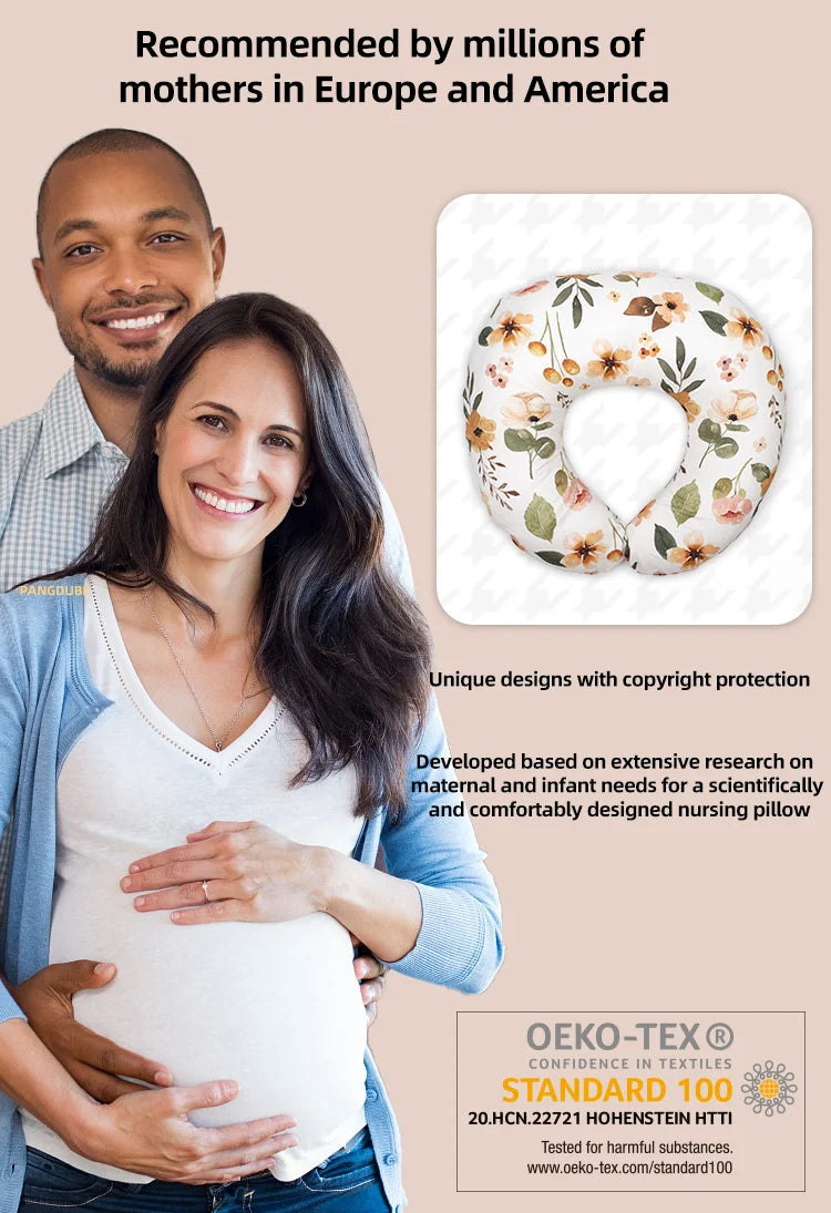 Almohada de Lactancia Científica PANGDUBE: Confort y Seguridad Anti-Reflujo para tu Bebé