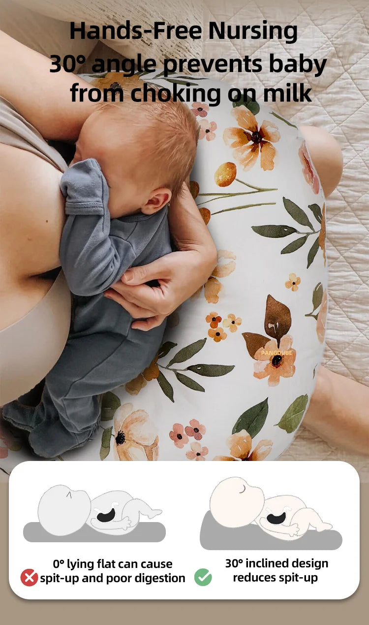 Almohada de Lactancia Científica PANGDUBE: Confort y Seguridad Anti-Reflujo para tu Bebé