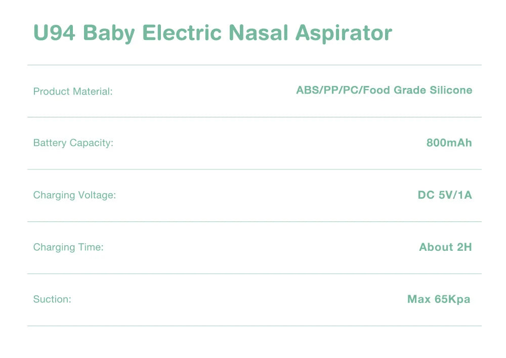 Aspirador nasal eléctrico para bebés
