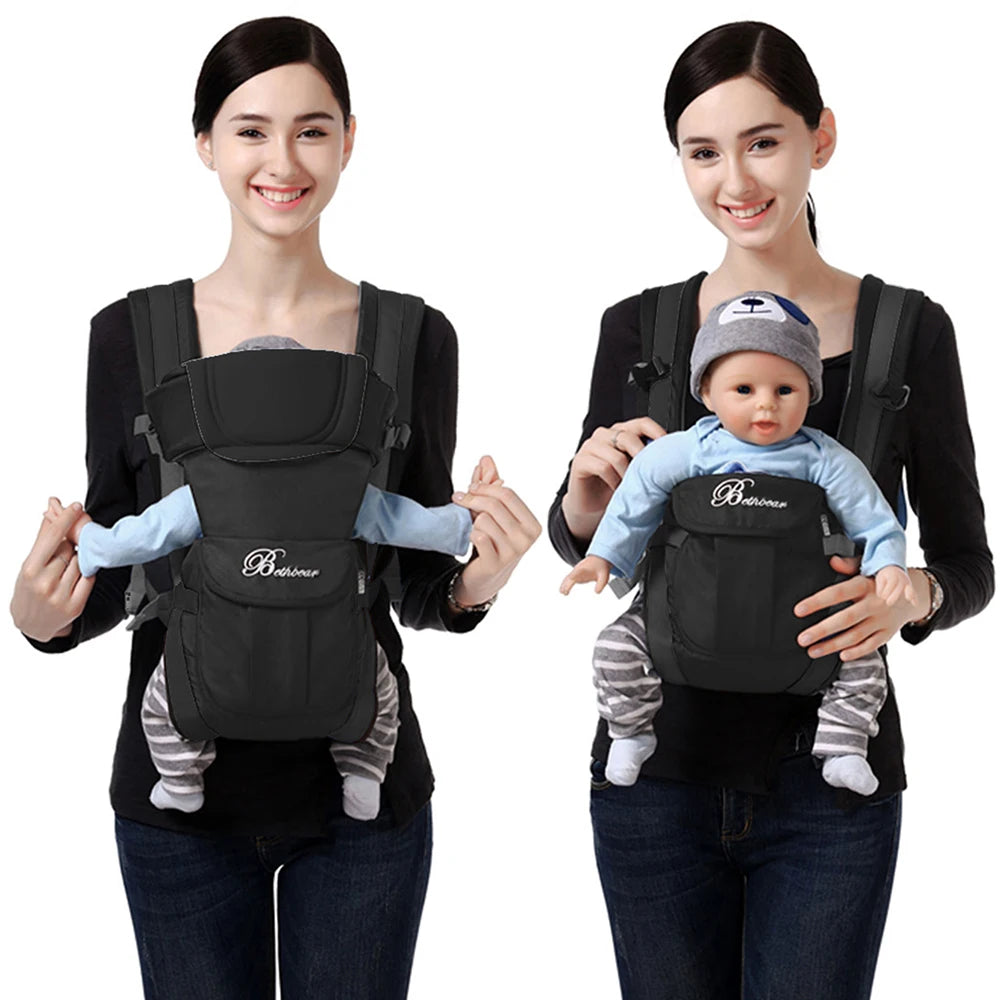 SpineComfort™, 4-in-1 Ergonomic Baby Backpack Carrier