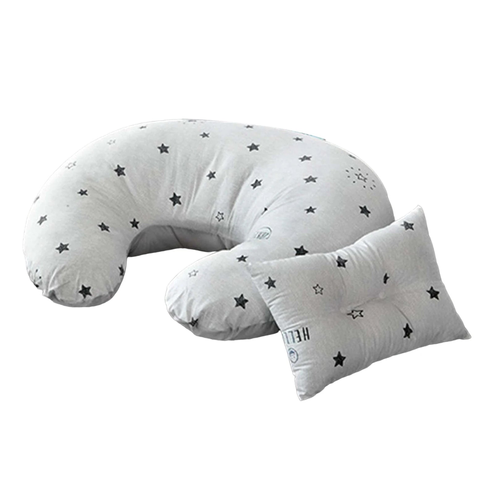 Set de Lactancia Premium: Almohada en U + Cojín para Bebé (100% Algodón)