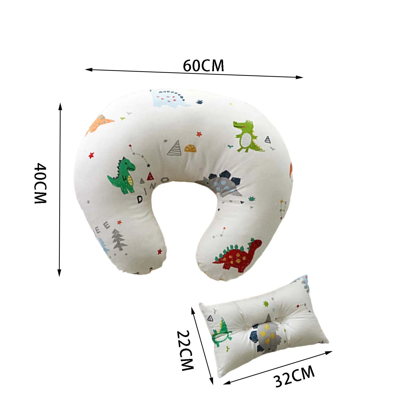 Set de Lactancia Premium: Almohada en U + Cojín para Bebé (100% Algodón)