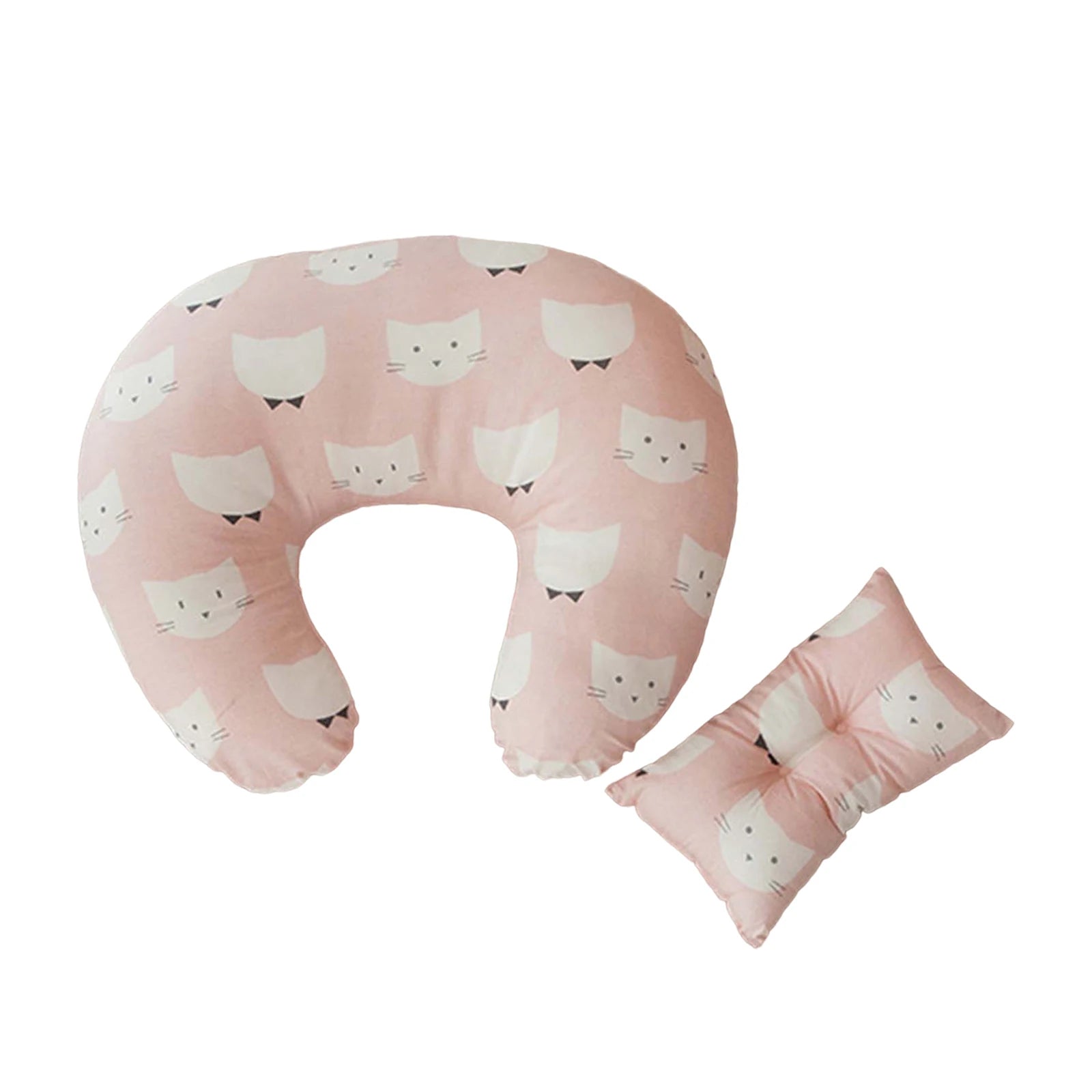 Set de Lactancia Premium: Almohada en U + Cojín para Bebé (100% Algodón)