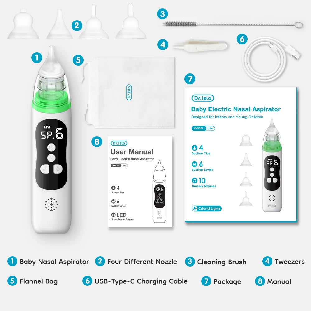 Aspirador nasal eléctrico para bebés