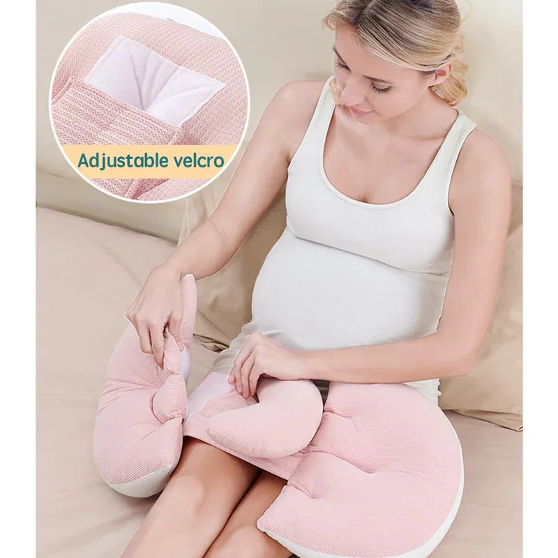 Almohada de Embarazo Ajustable: Soporte Lumbar y Descanso Profundo para Mamás