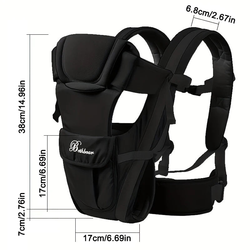 SpineComfort™, 4-in-1 Ergonomic Baby Backpack Carrier