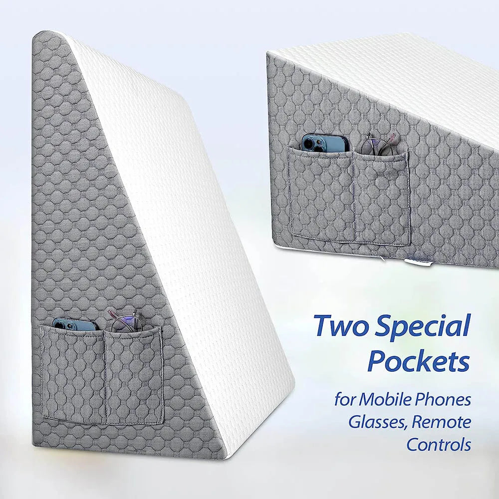 Almohada de Cuña Ortopédica Premium: Alivio para Reflujo, Ronquidos y Dolor de Espalda