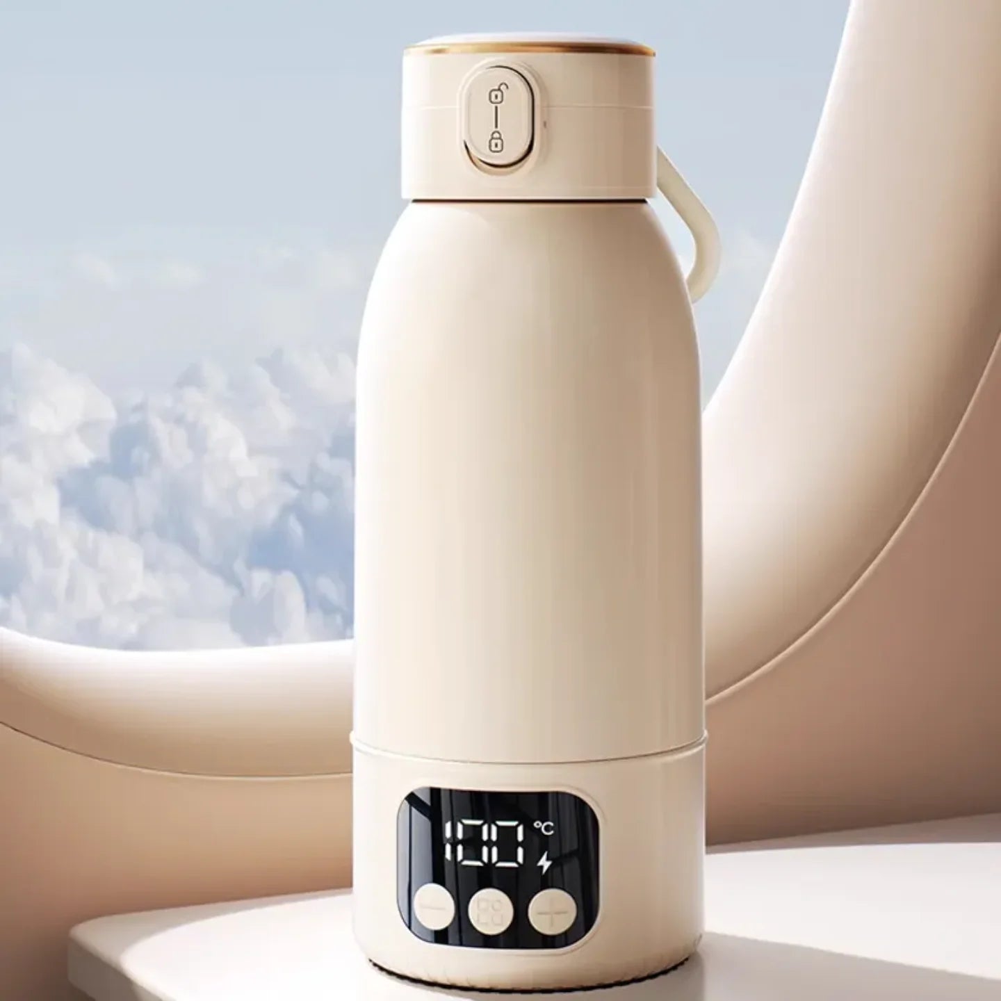 Termo Calentador de Agua Portátil e Inalámbrico (500ml) - Acero Inoxidable 316
