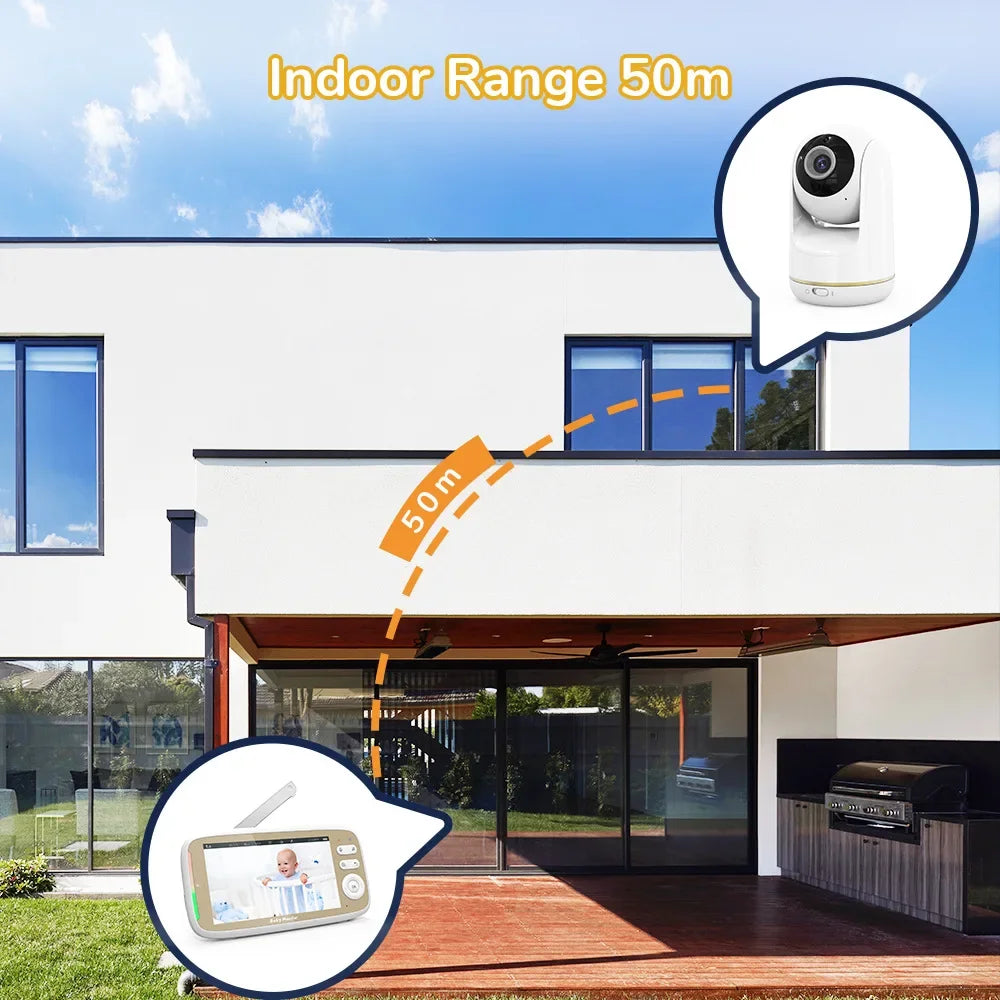 Intercomunicador para bebés de 5 pulgadas 3x Zoom