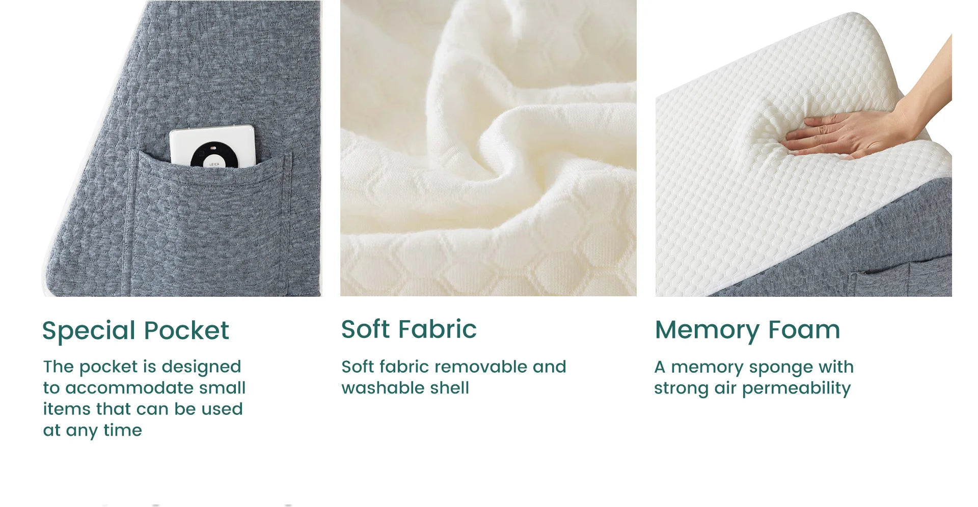 Almohada de Cuña Ortopédica Premium: Alivio para Reflujo, Ronquidos y Dolor de Espalda