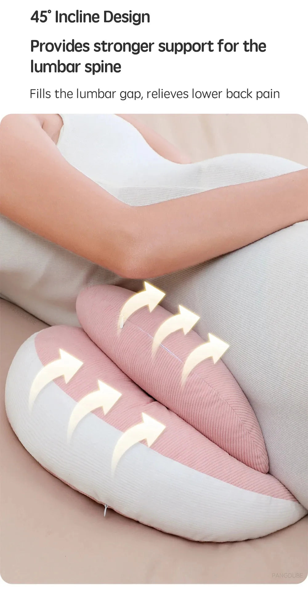 Almohada de Embarazo Ajustable: Soporte Lumbar y Descanso Profundo para Mamás