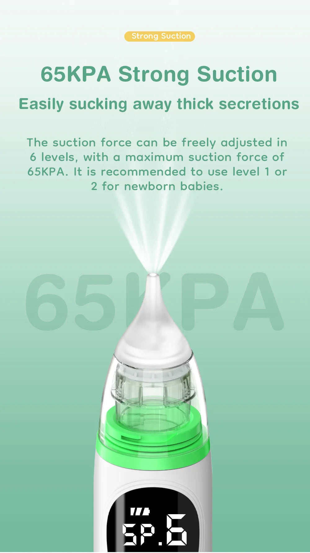 Aspirador nasal eléctrico para bebés