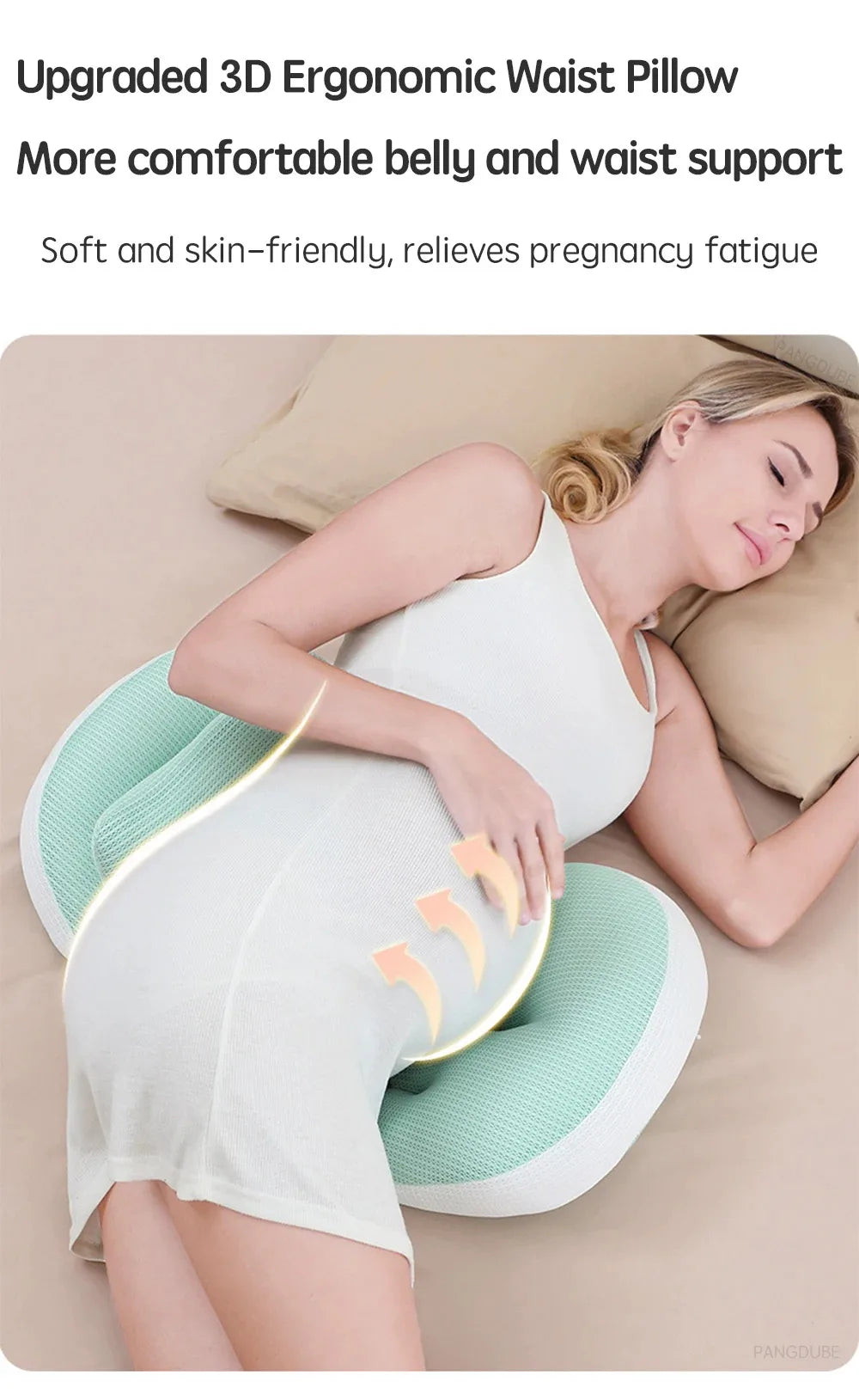 Almohada de Embarazo Ajustable: Soporte Lumbar y Descanso Profundo para Mamás