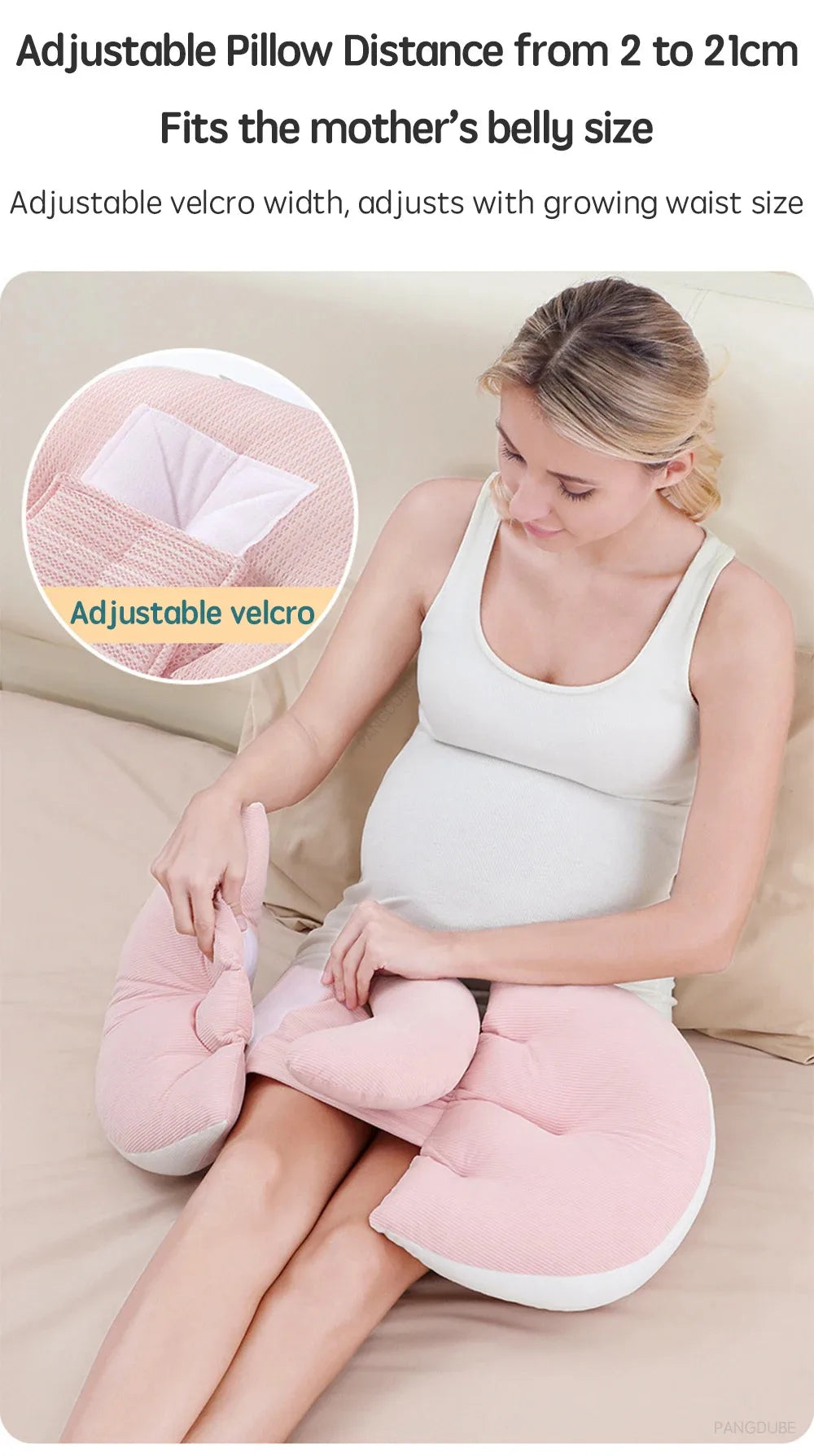 Almohada de Embarazo Ajustable: Soporte Lumbar y Descanso Profundo para Mamás