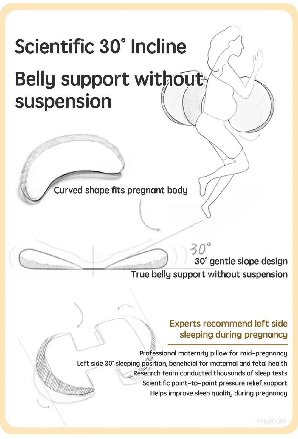Almohada de Embarazo Ajustable: Soporte Lumbar y Descanso Profundo para Mamás
